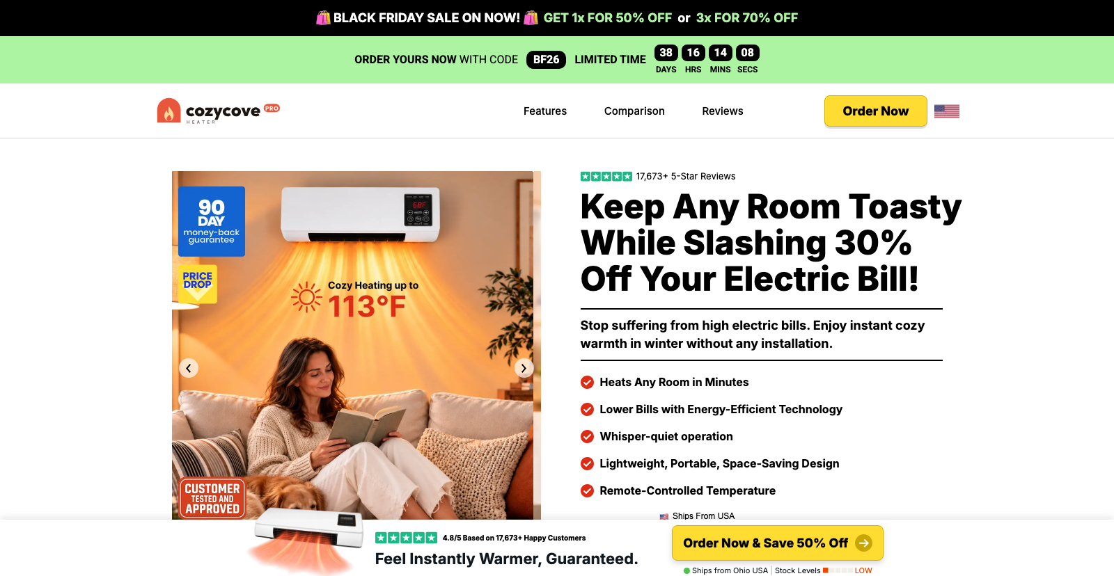 cozy cove — Cozy Cove Pro heater official page